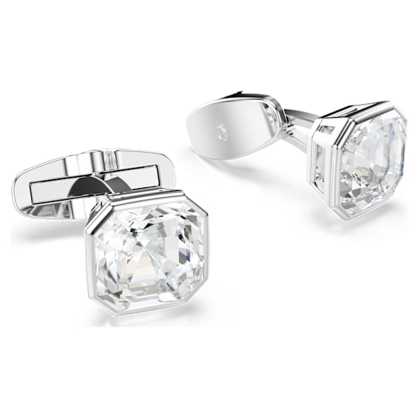 Gemelli Swarovski Millenia Taglio ottagonale, Bianchi, Placcato rodio