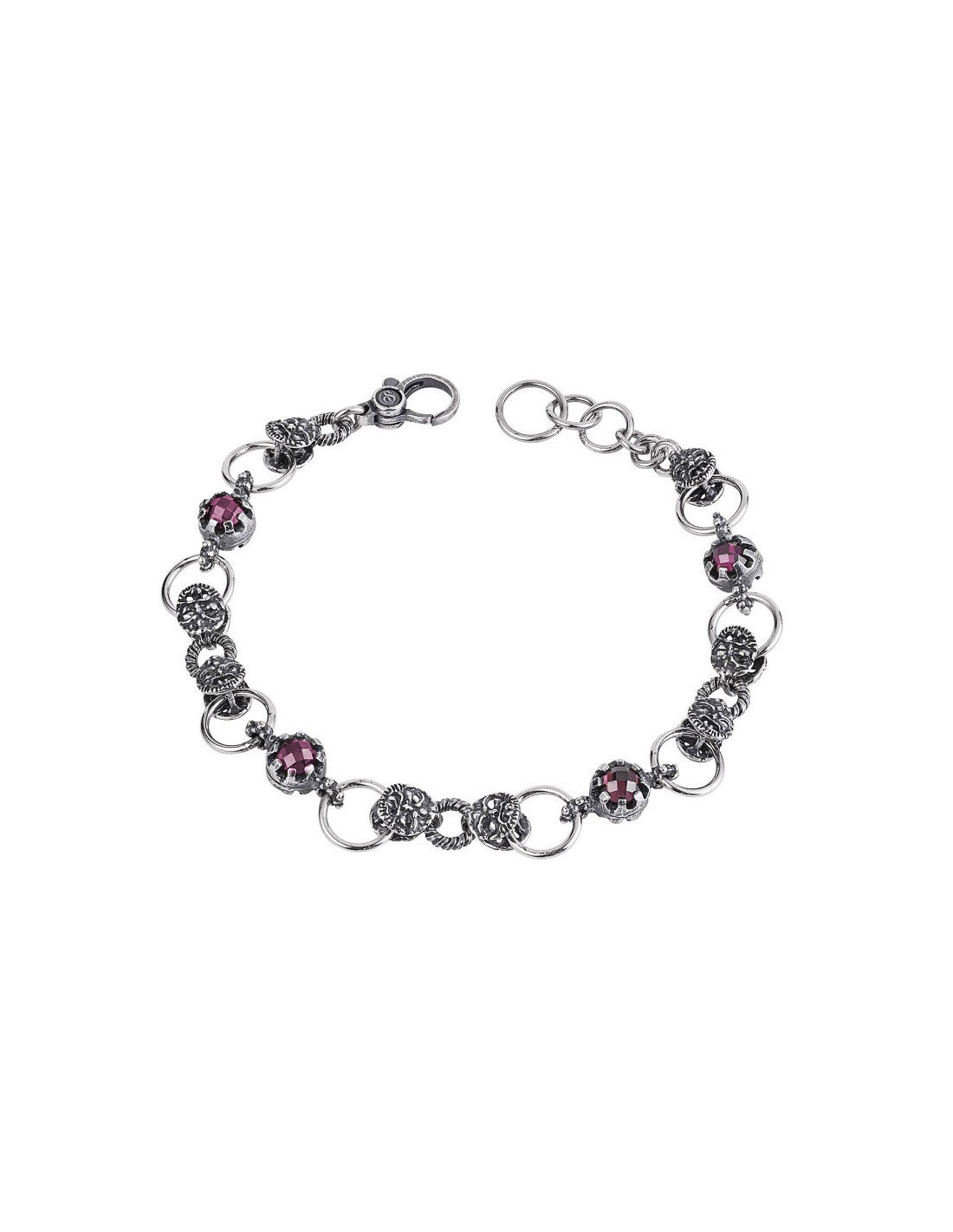 Bracciale Gerardo Sacco Mito Iride in Argento Cubik Zirconia Lilla
