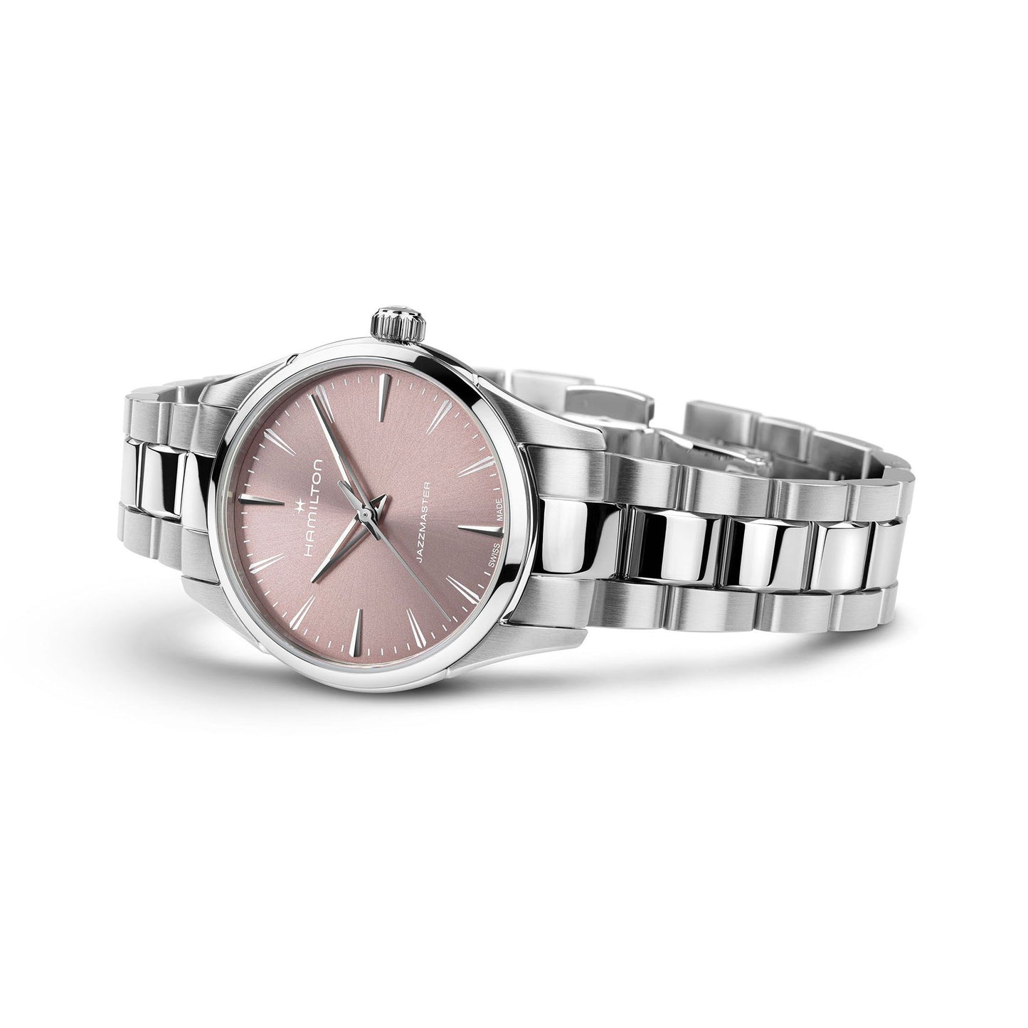 Orologio Hamilton Jazzmaster Quartz Lady 32 Mm Acciaio Braccialato Rosa