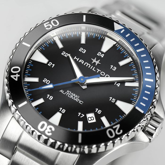 Orologio Hamilton Khaki Navy Scuba Automatico 40 mm Braccialato Nero