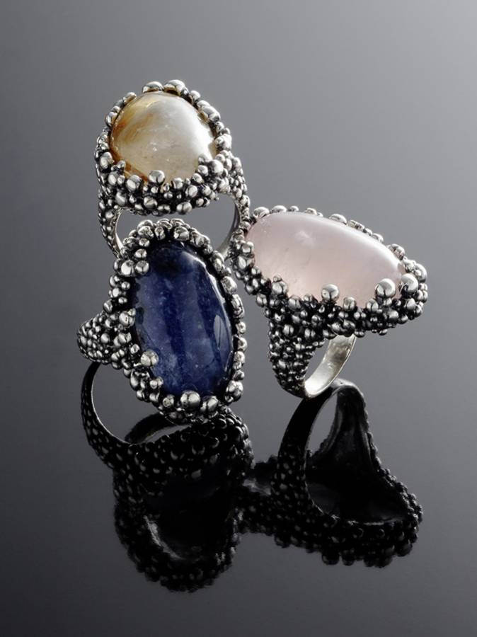 Anello Giovanni Raspini Perlage & Intrecci Quarzo Rutilato - Misura 16