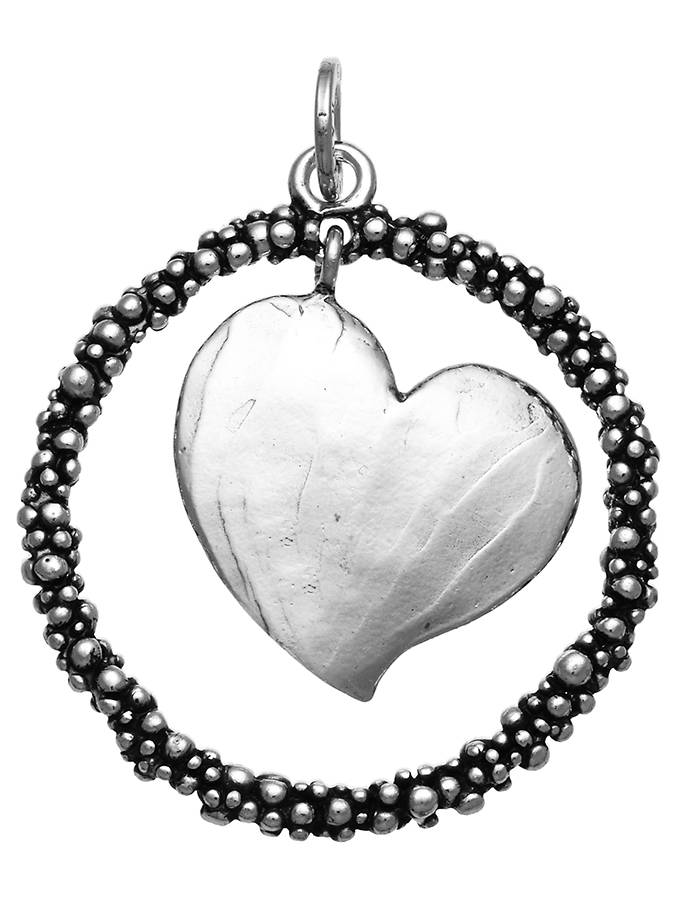 Charm Giovanni Raspini Perlage Cuore Grande Argento 925