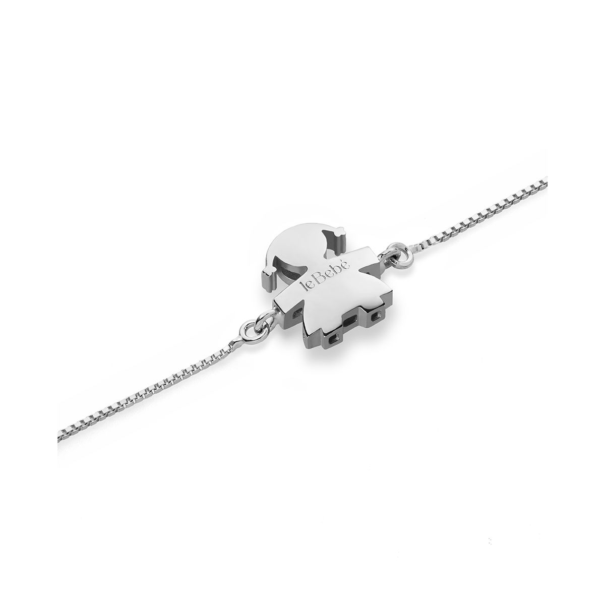 Bracciale Lebebé I Tesorini In Oro Bianco 18 Kt Sagoma Bimba