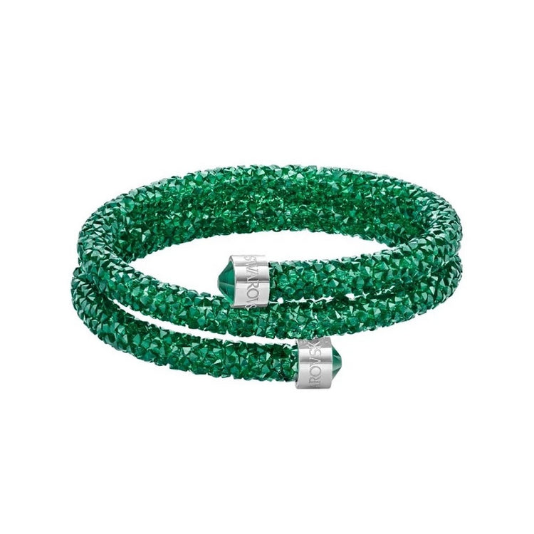 Bracciale Rigido Swarovski Crystaldust Double, Verde