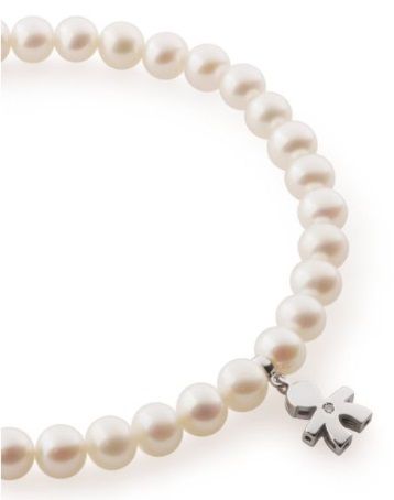 Bracciale Lebebé Le Perle Chiusura Ob Charm Bimbo Ob e Diamante