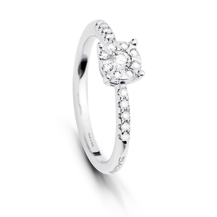 Anello Salvini Daphane Fantasy Pavè oro Bianco e Diamanti