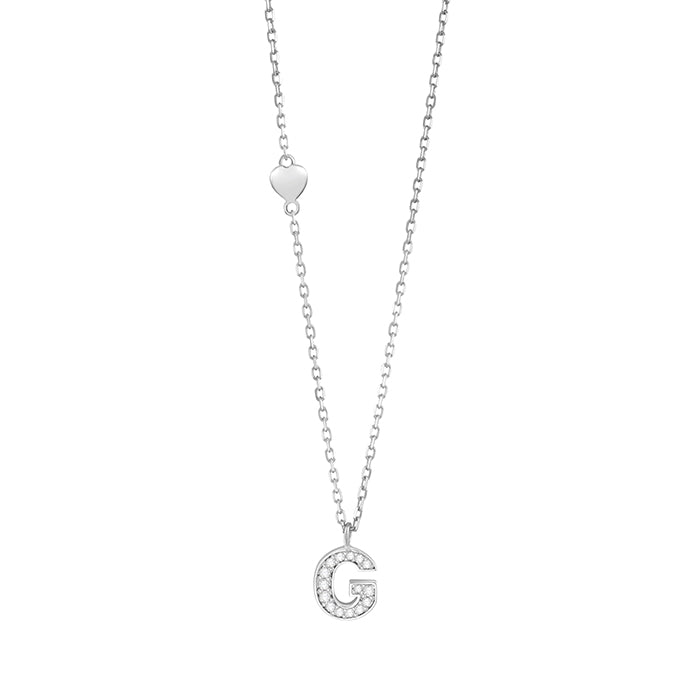 Collana Salvini Be Happy Pendente Lettera G Oro Bianco 9kt