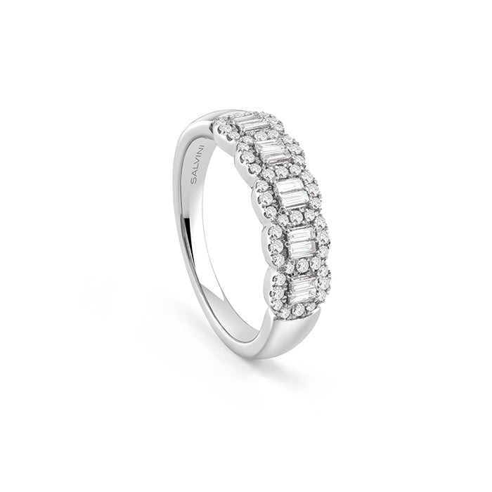 Anello Salvini Magia Fantasia con Diamanti Baguettes Contornati