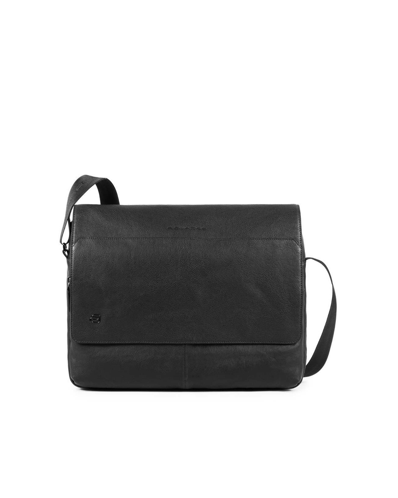 Borse Lavoro Piquadro B3 Messenger Porta Computer Con Patta In Pelle Nera