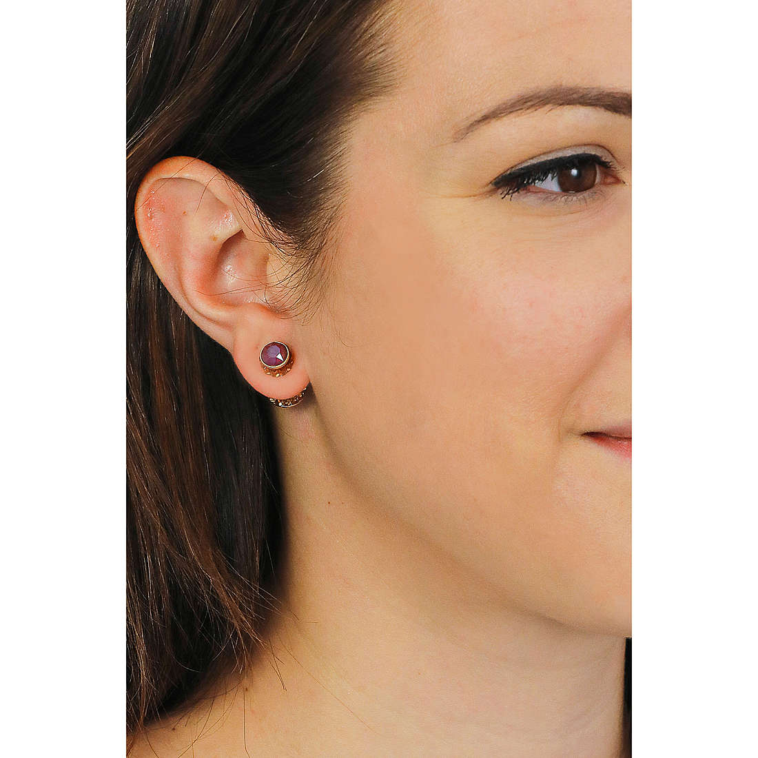 Monorecchino Swarovski Orbita Taglio Drop, Multicolore, Placcato color oro