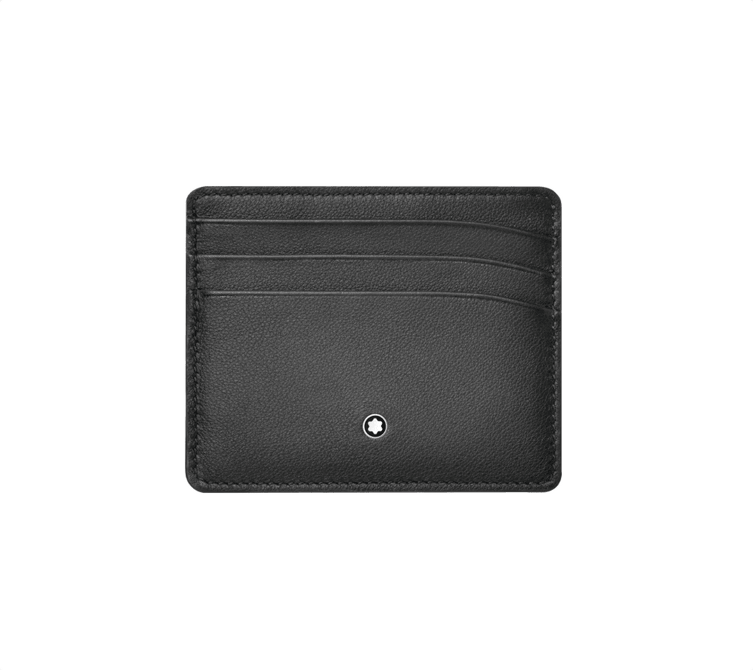 Portacarte Di Credito Montblanc Meisterstuck Sfumato 6 Scomparti Pelle Grigia