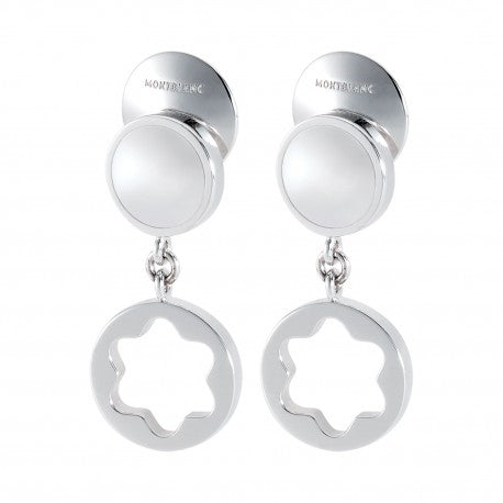 Orecchini Montblanc Star Pendenti Argento Logo Stella