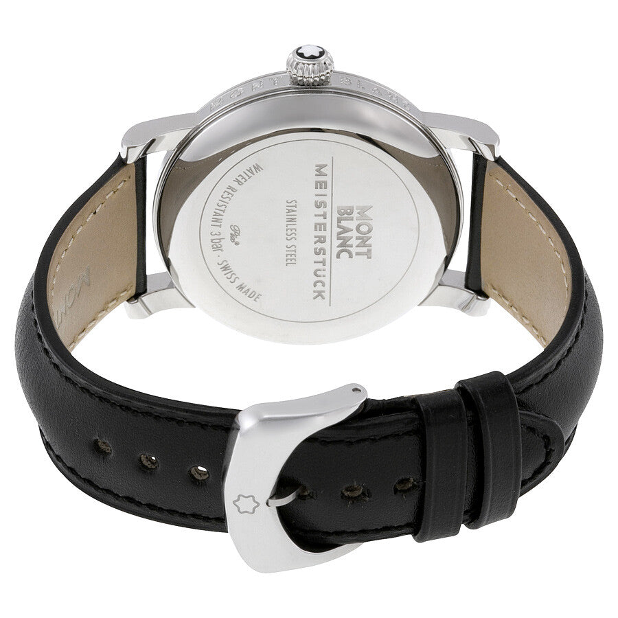 Orologio Montblanc Star XL Steel 40 mm Acciaio Pelle Nero