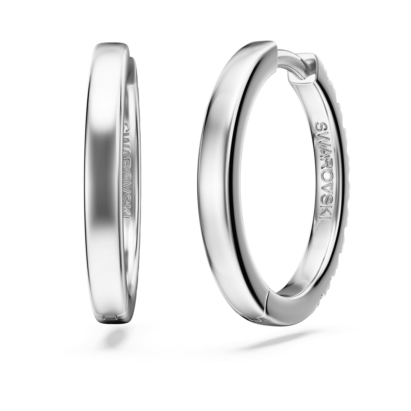Orecchini a cerchio Swarovski Eternity Diamanti creati in laboratorio 0,5 ct tw, Taglio Round, Grandi, Oro bianco 18 K