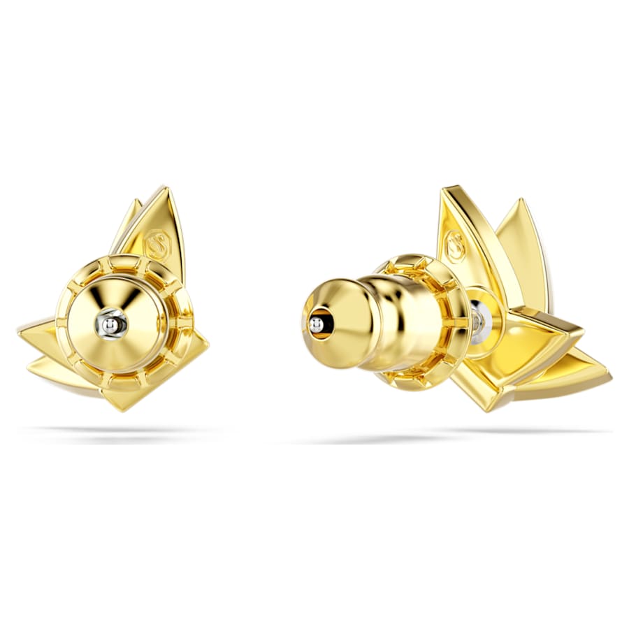 Orecchini A Lobo Swarovski Idyllia Lilia Farfalla, Bianchi, Placcato color oro