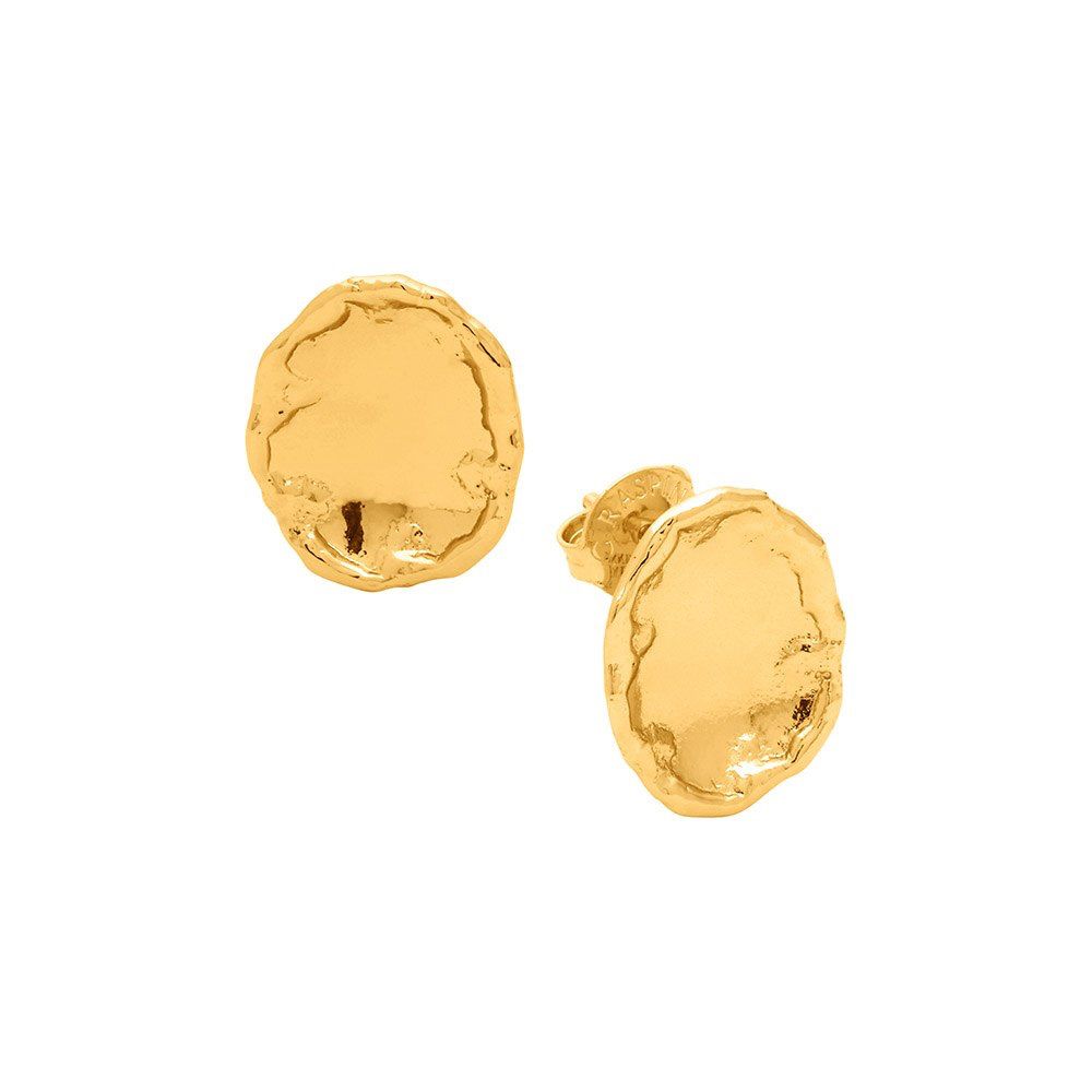 Orecchini Piccoli Giovanni Raspini Nomad Yuma Bronzo Bagno D'Oro 18 Kt