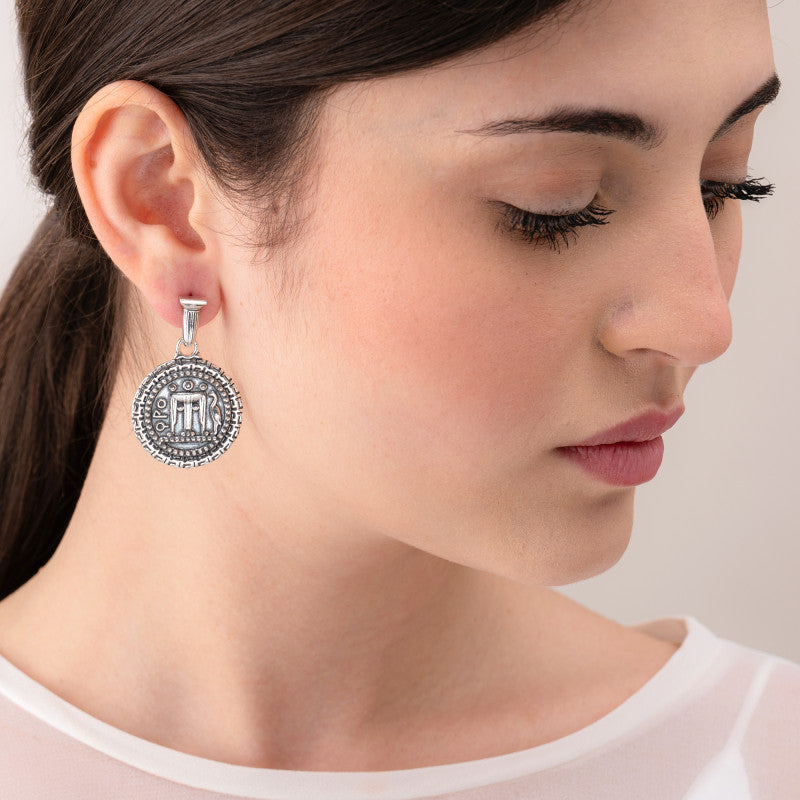 Orecchini Pendenti Gerardo Sacco in Argento Monete