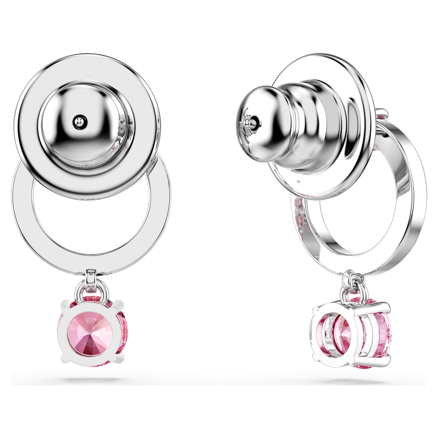 Orecchini pendenti Swarovski Attract Orecchino Taglio Round, Rosa, Placcato rodio