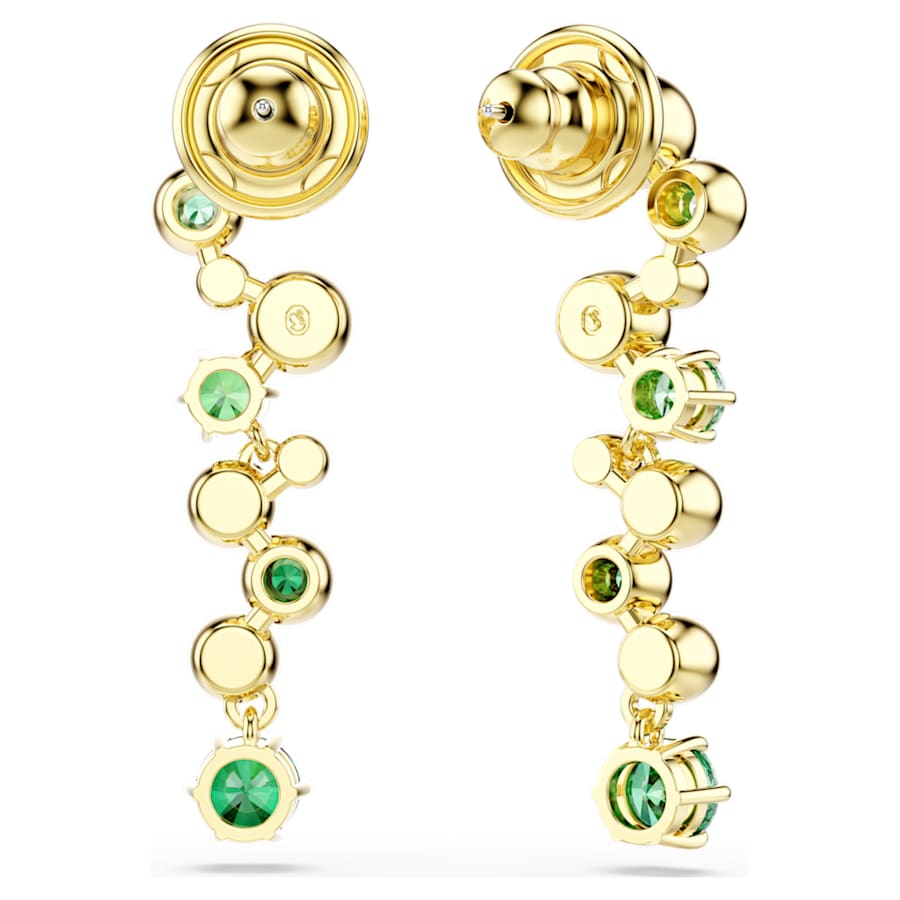 Orecchini Pendenti Swarovski Constella Taglio misto, Verdi, Placcato color oro