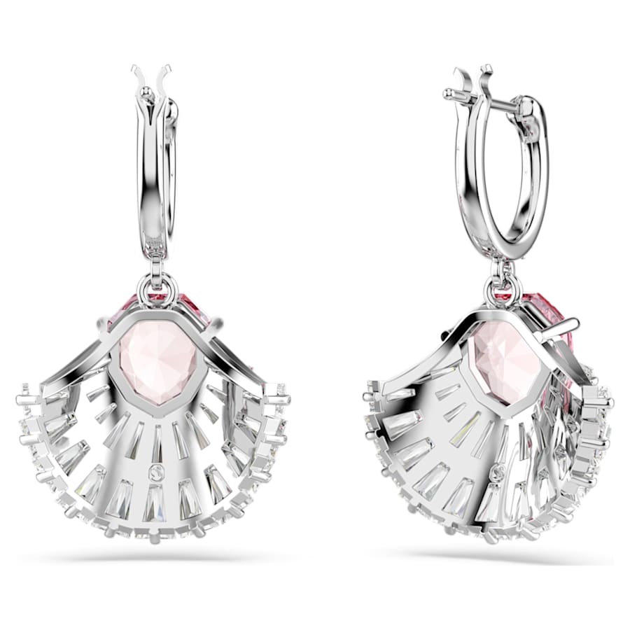 Orecchini Pendenti Swarovski Idyllia Orecchino Taglio misto, Conchiglia, Rosa, Placcato rodio