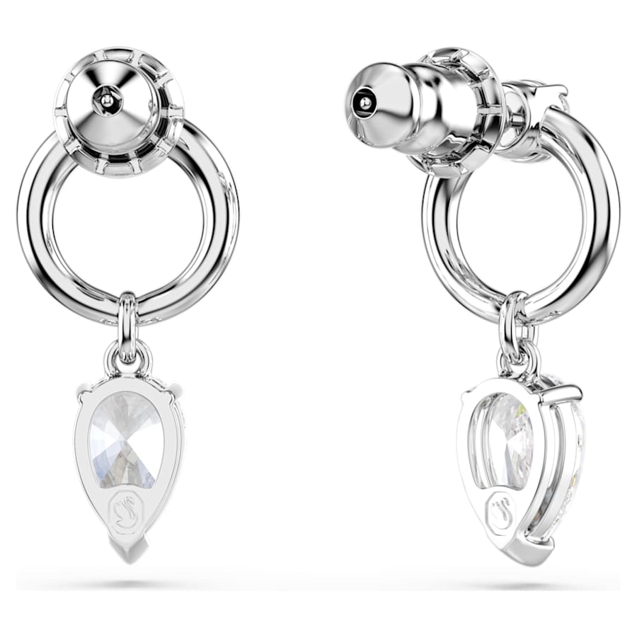 Orecchini Pendenti Swarovski Mesmera Taglio misto, Bianchi, Placcato rodio