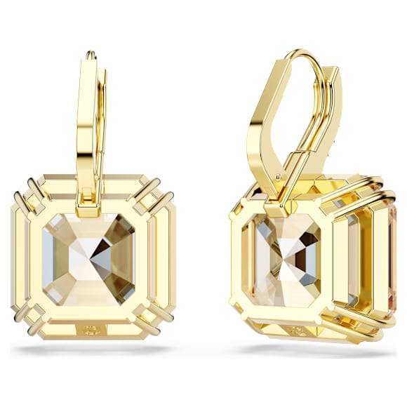 Orecchini Swarovski Millenia Taglio misto, Caramello, Placcato color oro