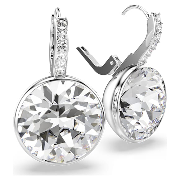 Orecchini Swarovski Millenia Taglio Round, Bianchi, Placcato rodio