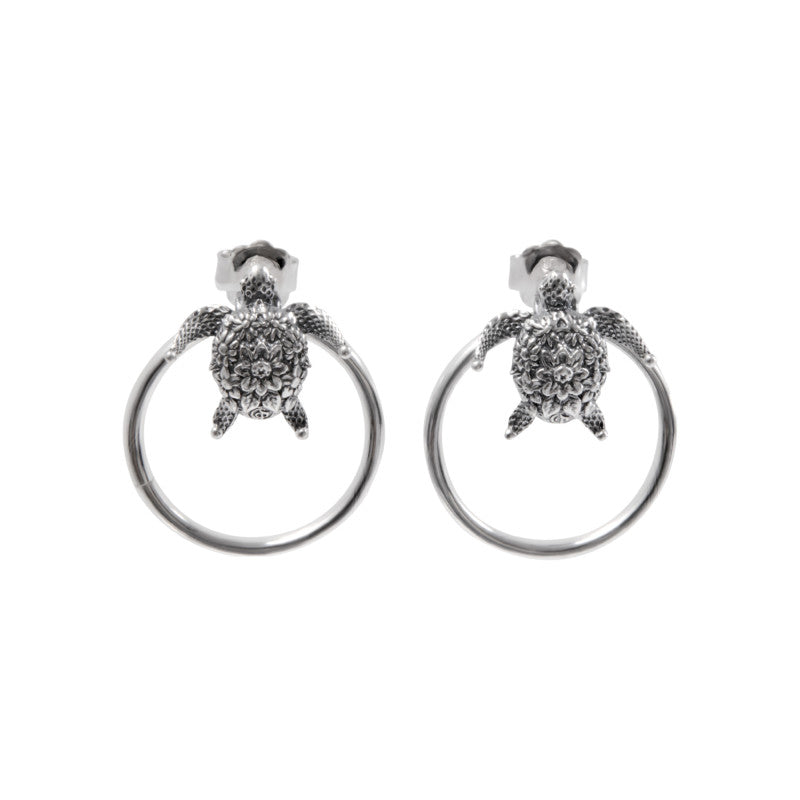 Orecchini Gerardo Sacco in Argento Fairmined Tartaruga Caretta Caretta