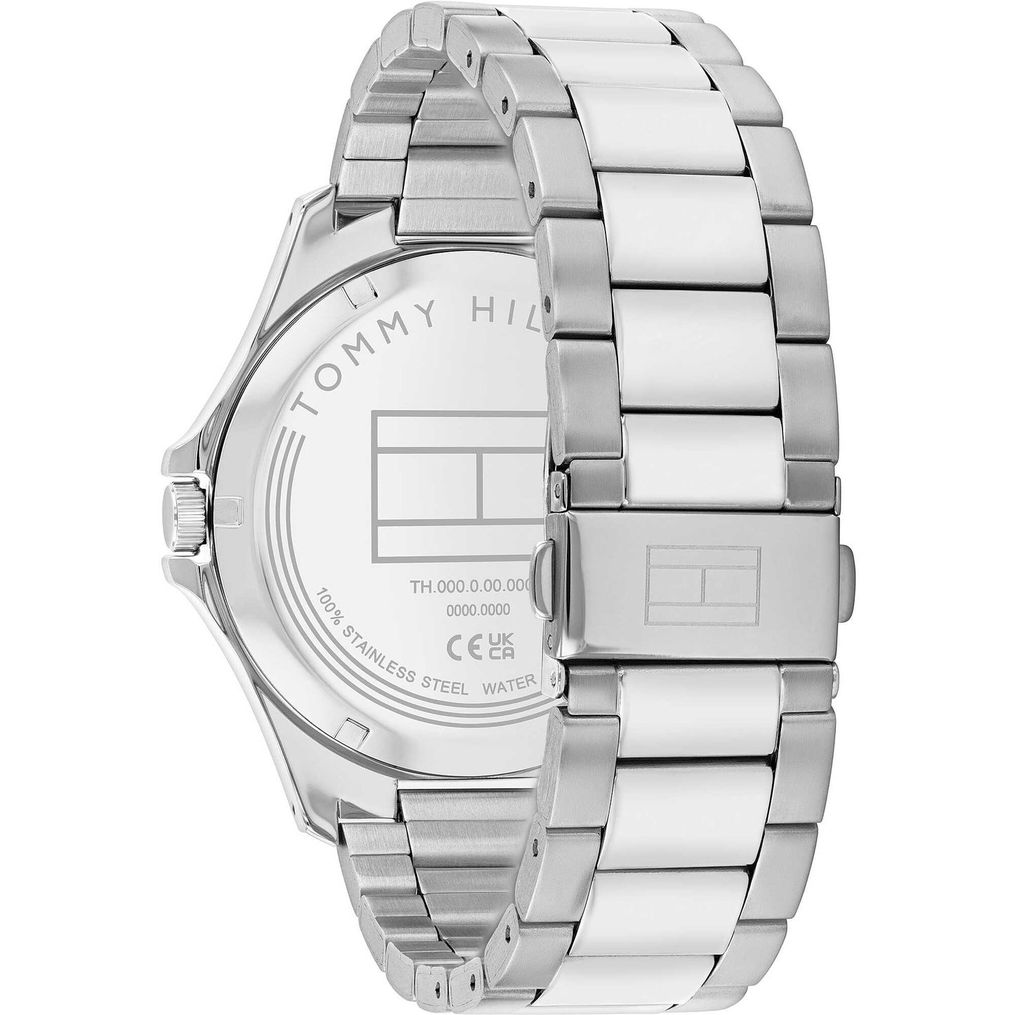 Orologio Tommy Hilfiger Bruce 43 mm Acciaio Braccialeto Verde Indici E Sfere Silver
