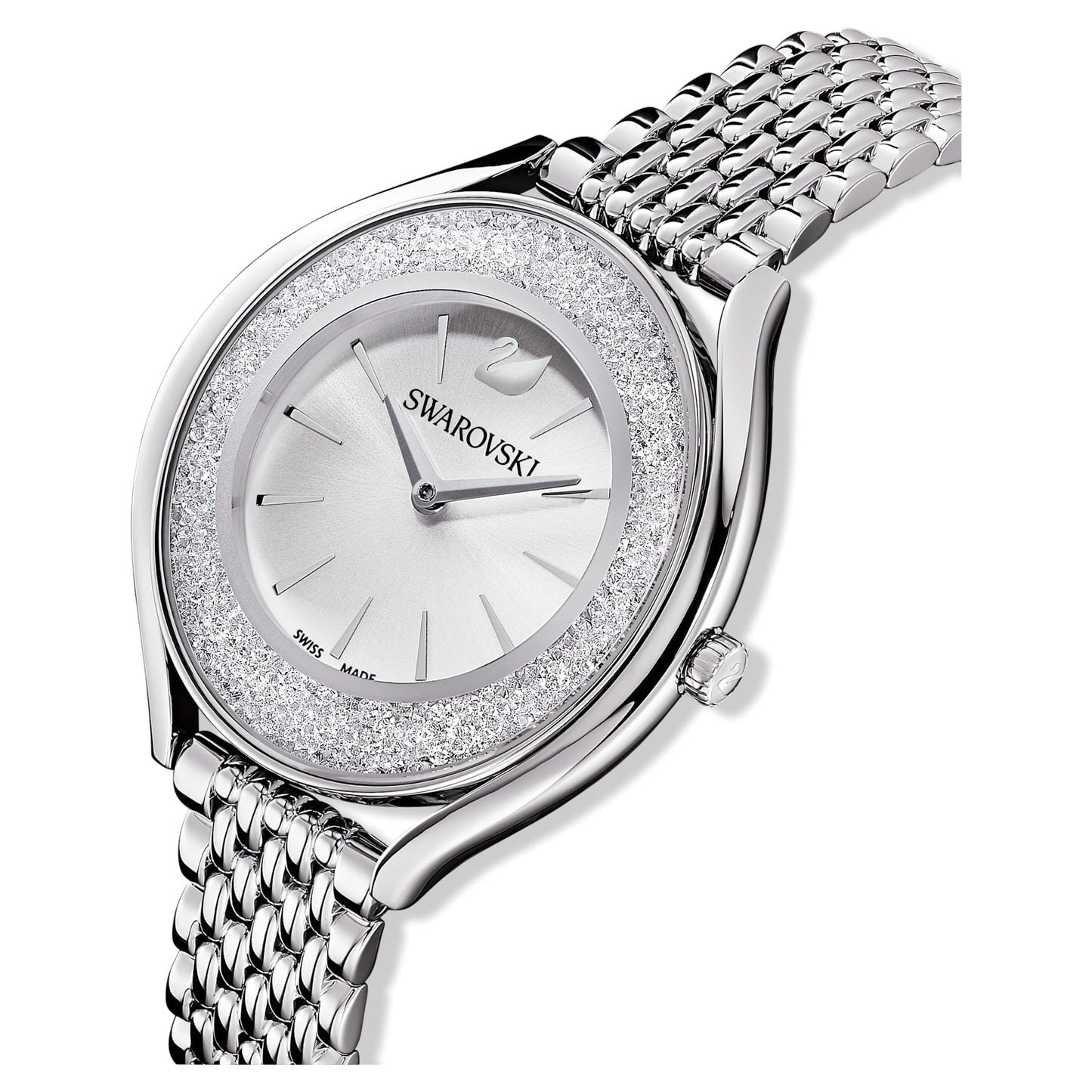 Orologio Swarovski Crystalline Aura 35,5 mm Acciaio Braccialato Silver