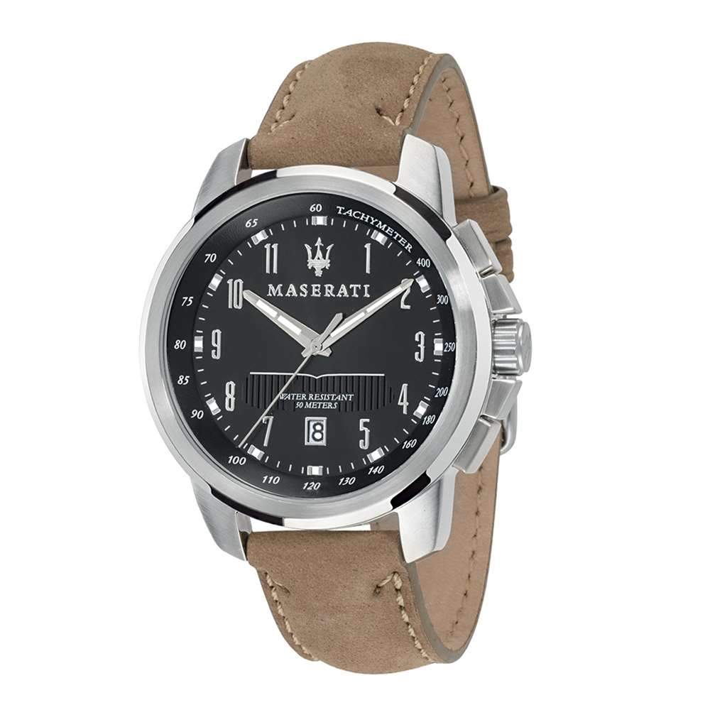 Orologio Maserati Successo 44 mm Cinturino Pelle Scamosciata Sabbia