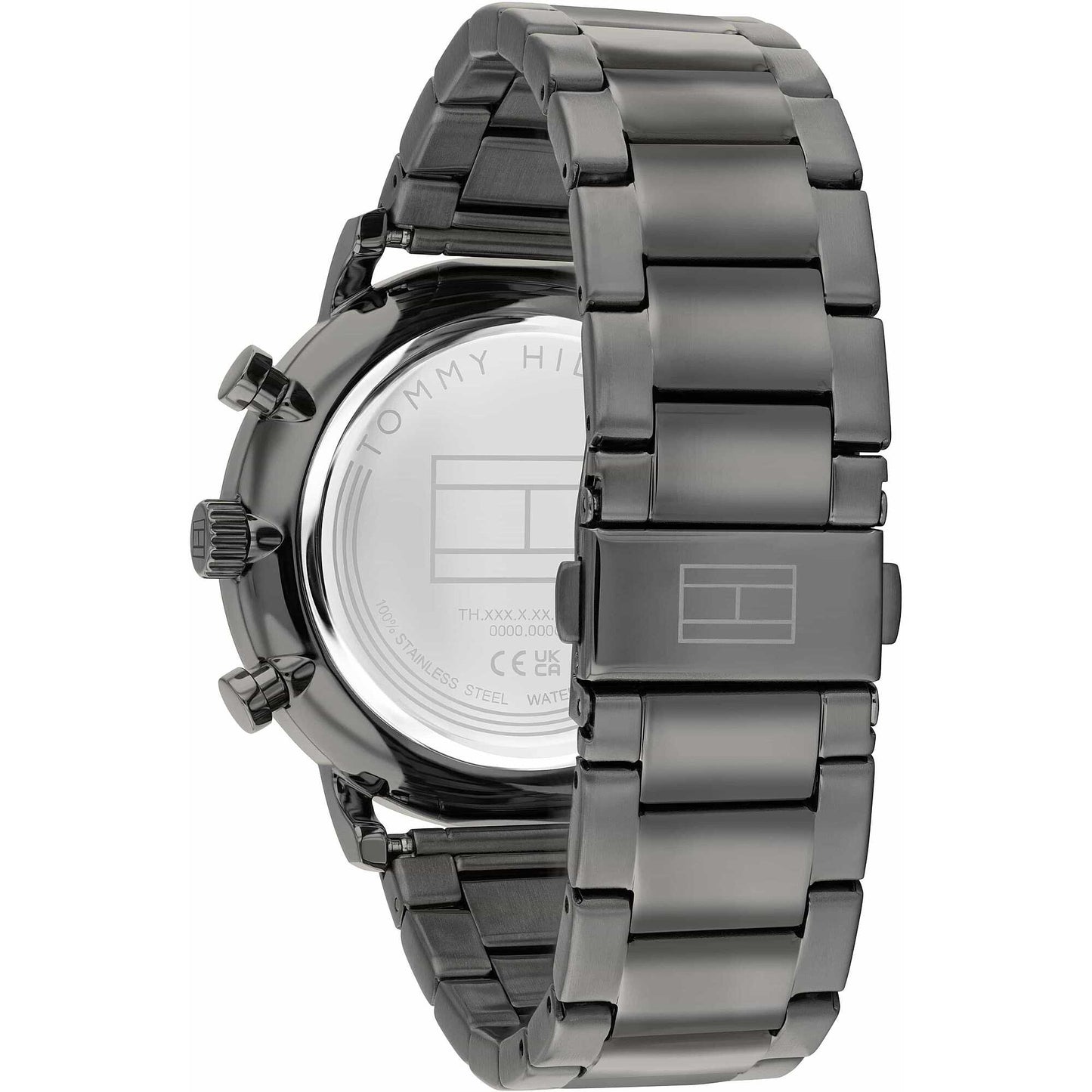 Orologio Tommy Hilfiger Legend Multi 44 Mm Pvd Nero Quadrante Blu Semi Scheletrato