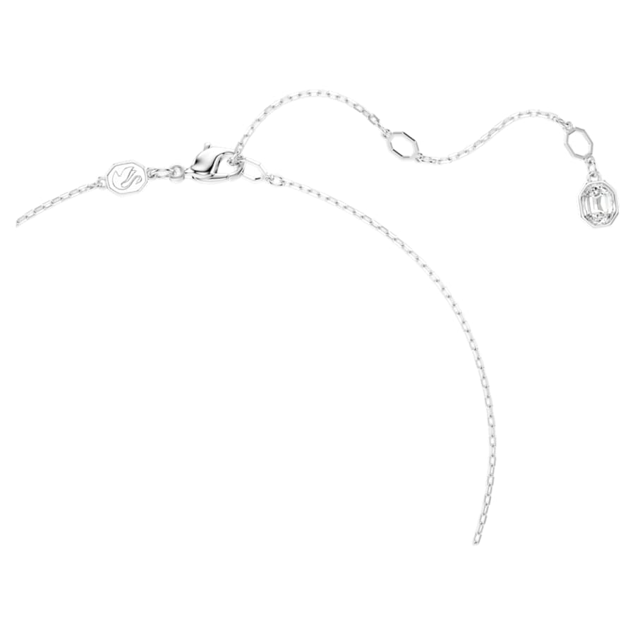 Collana Swarovski Una Angelic Pendente Y Double Side Taglio Round, Bianco, Placcato rodio