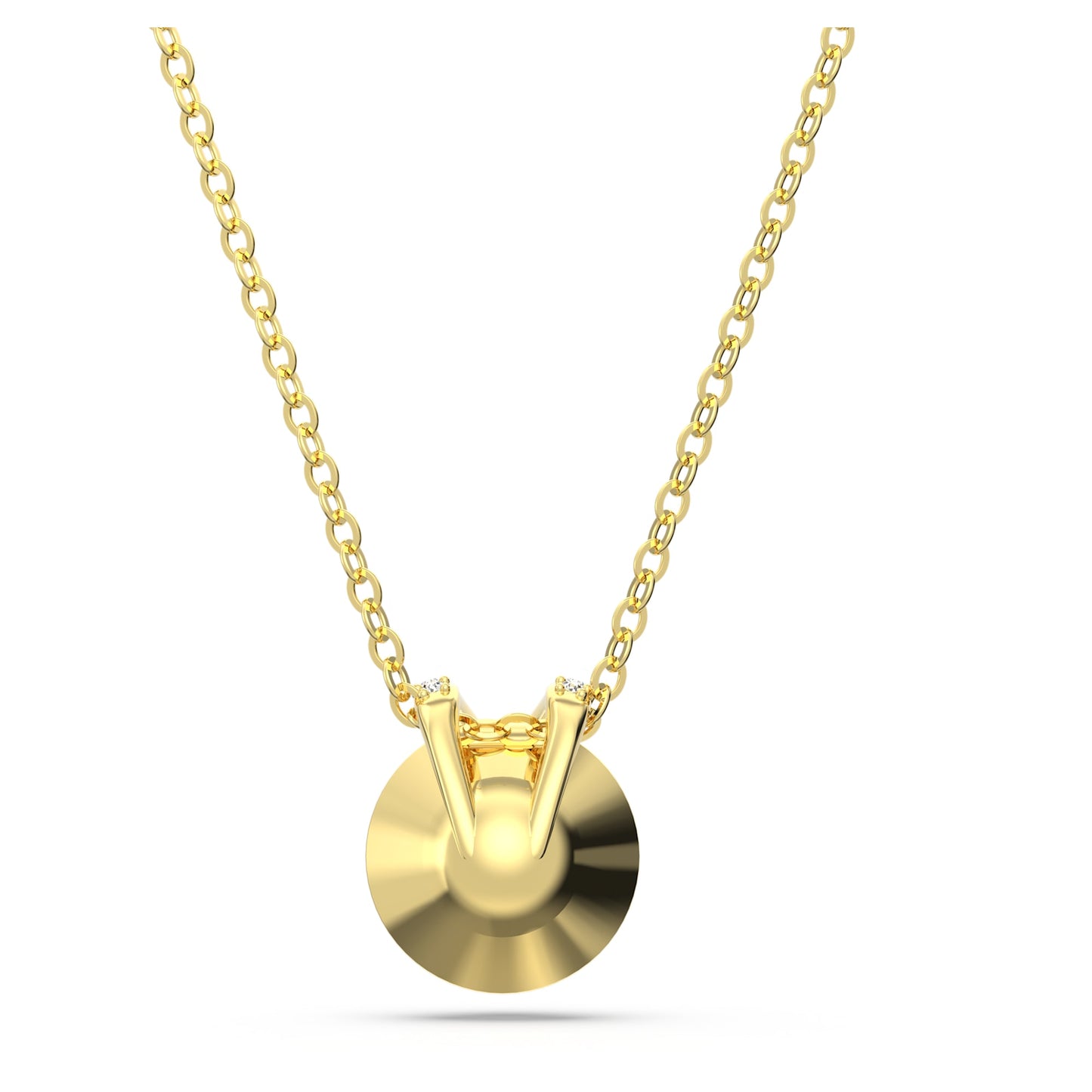 Collana Swarovski Pendente Bella V Taglio tondo, Tono dorato, Placcato color oro