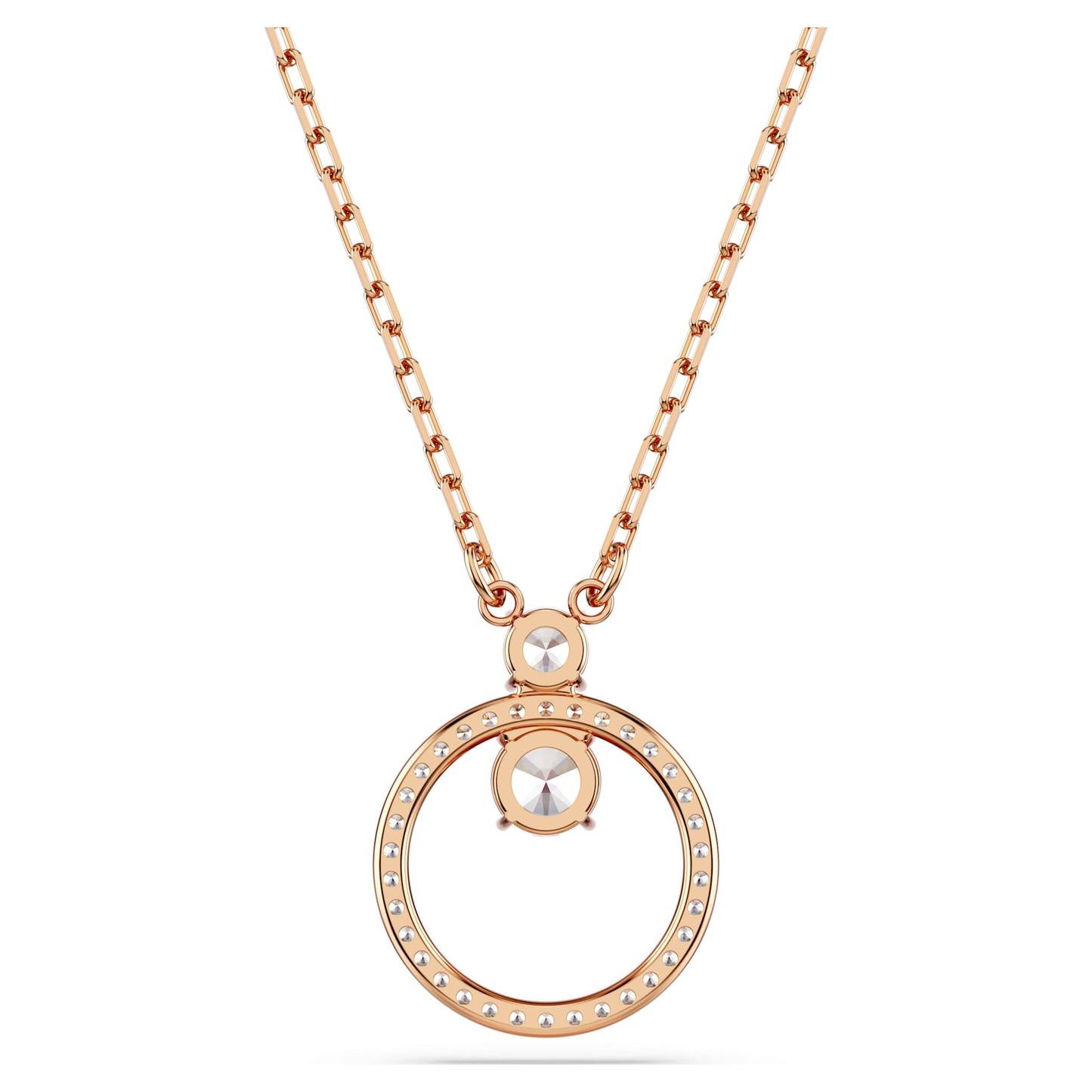 Collana Swarovski Constella Pendente Taglio Round, Bianco, Placcato color oro rosa