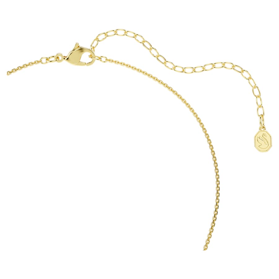 Collana Swarovski Hyperbola Pendente Taglio Round, Bianco, Placcato color oro