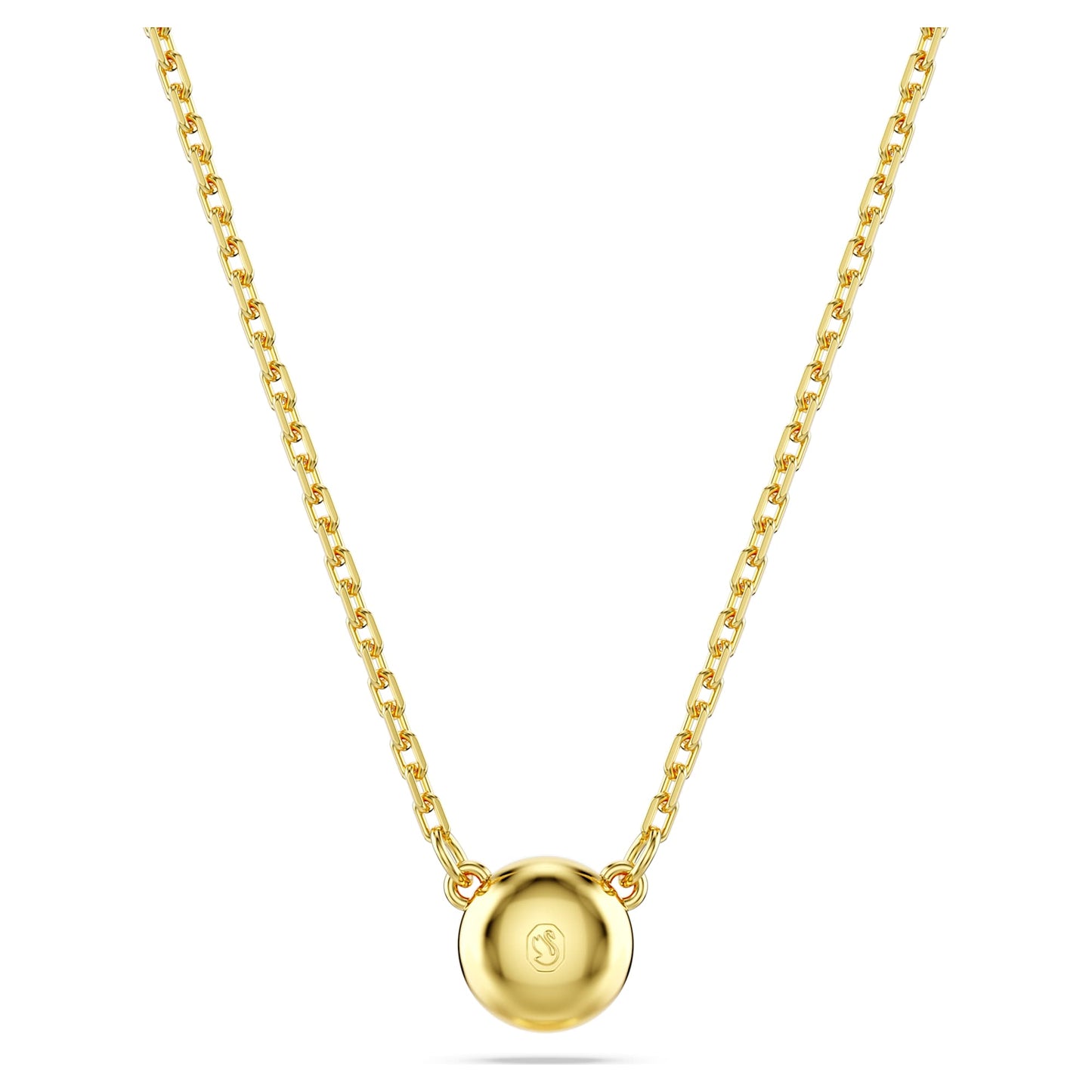 Collana Swarovski Imber Pendente Taglio tondo, Bianco, Placcato color oro