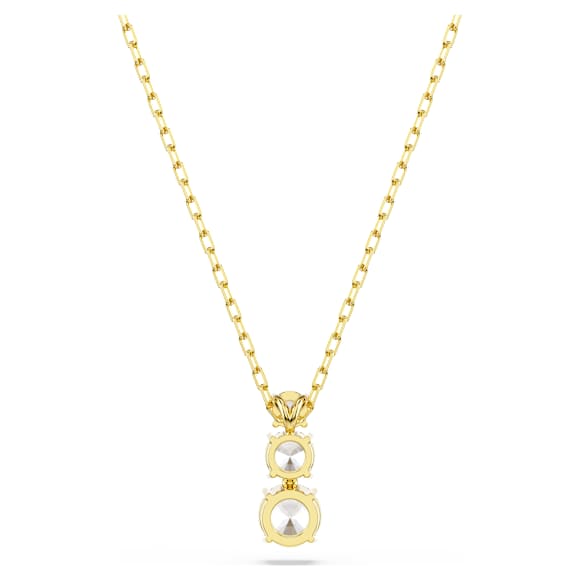 Collana Swarovski Stilla Taglio Round, Bianco, Placcato color oro