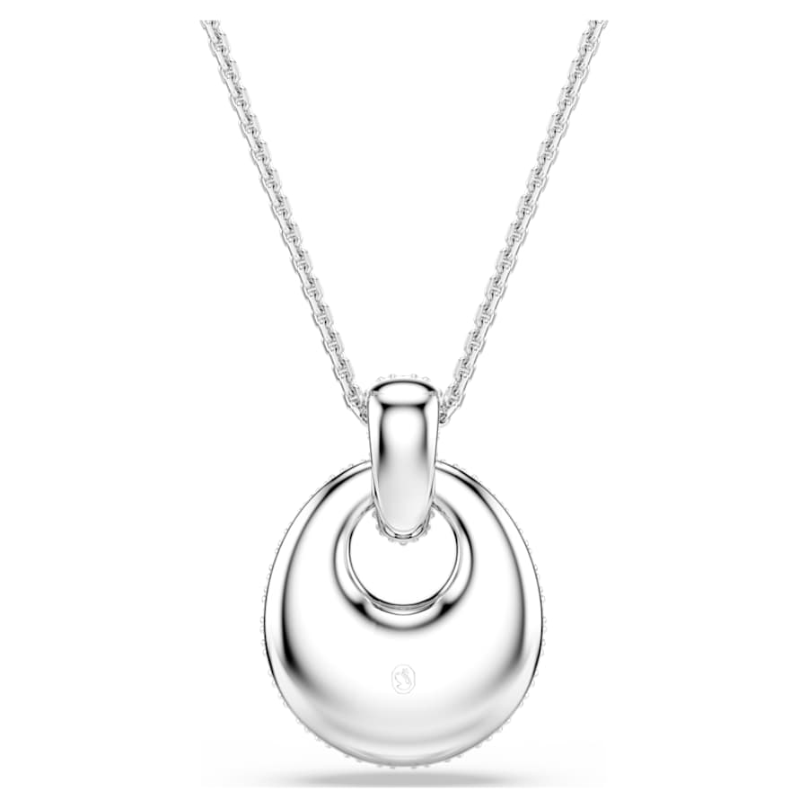 Collana Swarovski Sublima Pendendente Bianco, Placcato rodio