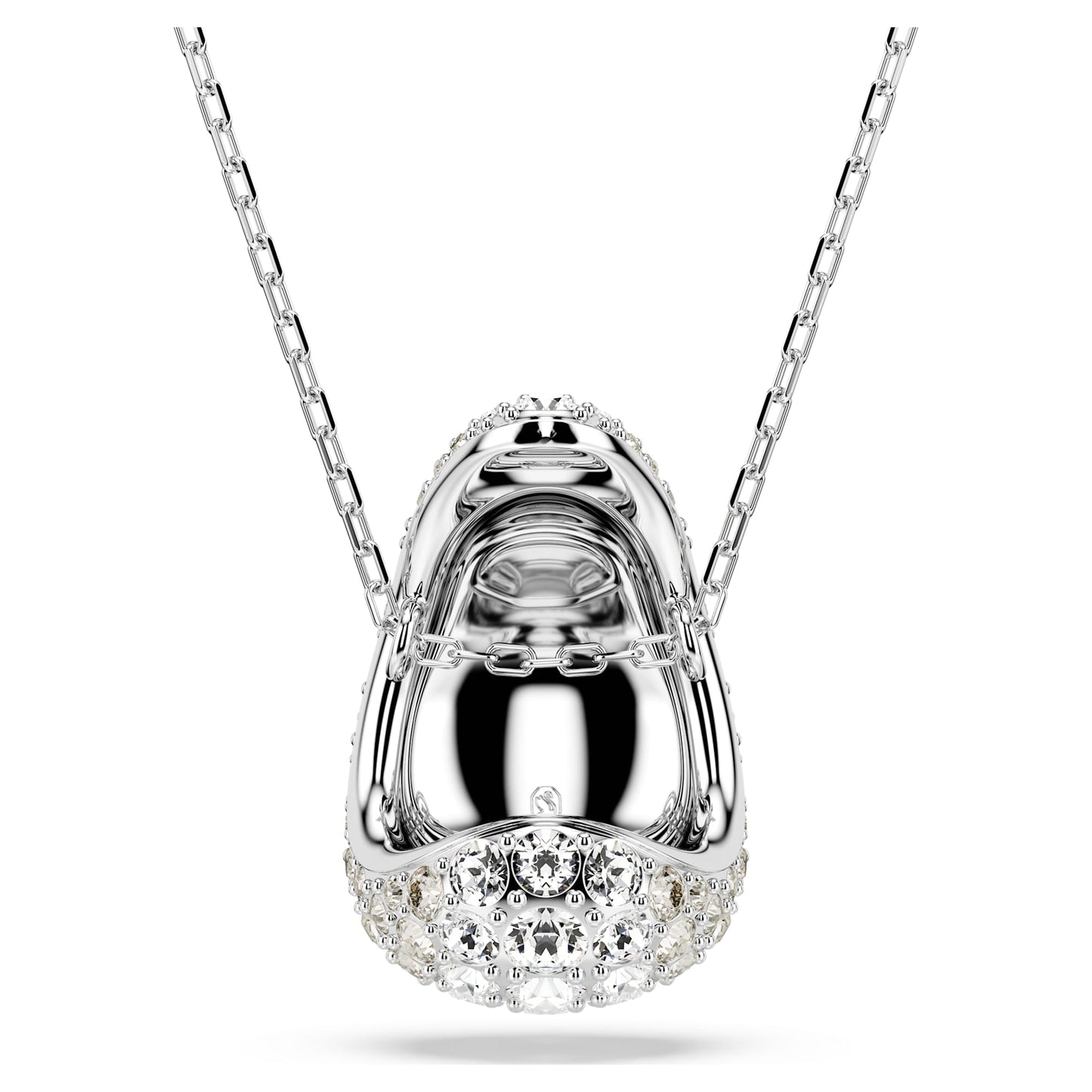 Collana Swarovski Pendente Sublima Taglio Round, Bianco, Placcato rodio