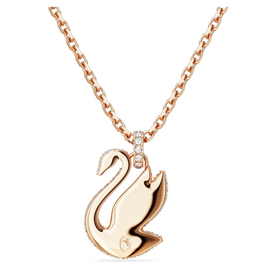 Collana Swarovski Swan Cigno, Medio, Rosa, Placcato color oro rosa