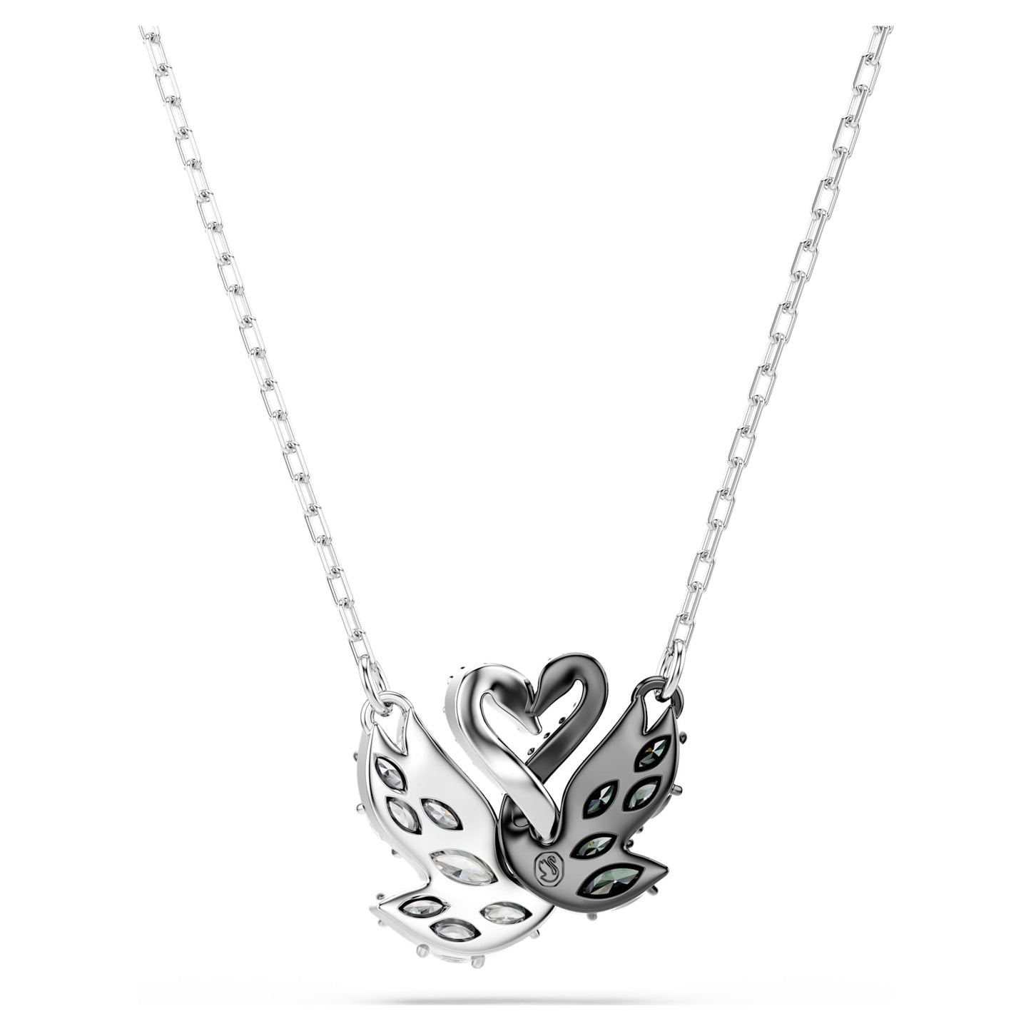 Collana Swarovski Pendente Swan Cigno, Nero, Mix di finiture