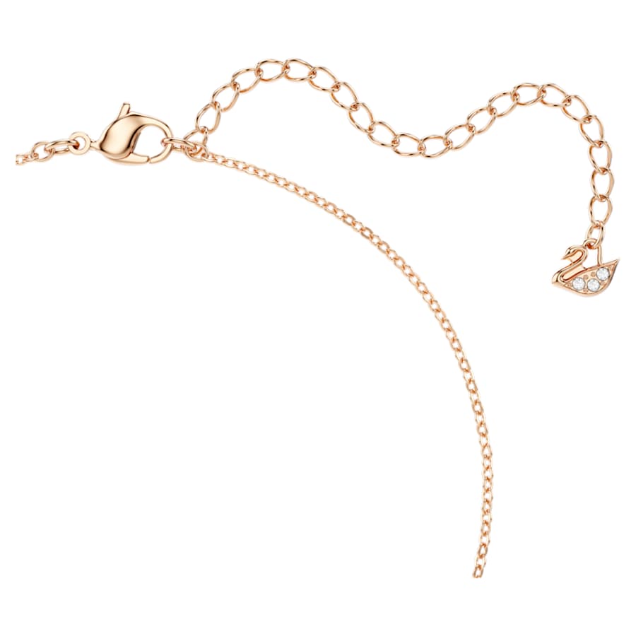 Collana Swarovski Una Taglio tondo, Forma ovale, Rosso, Placcato color oro rosa