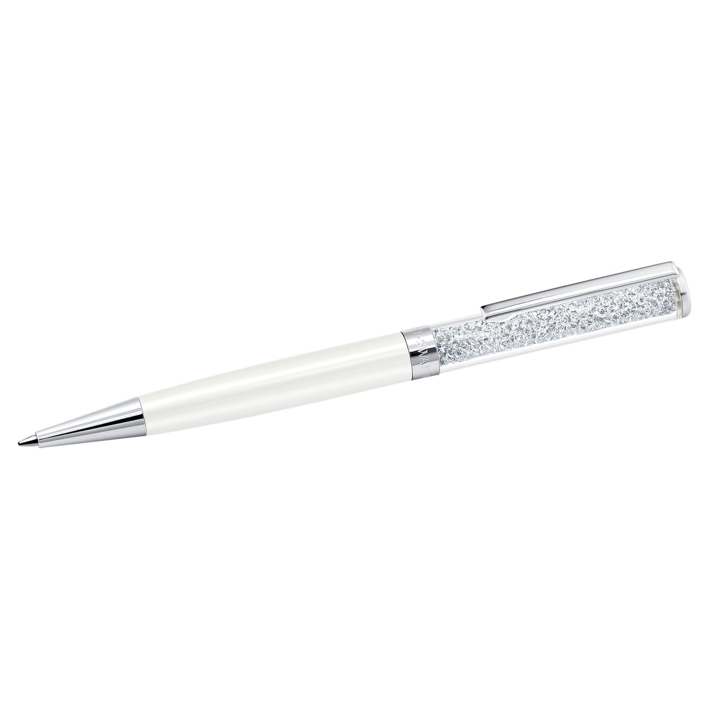 Penne a Sfera Swarovski Crystalline Bianco, Laccato bianco, cromato