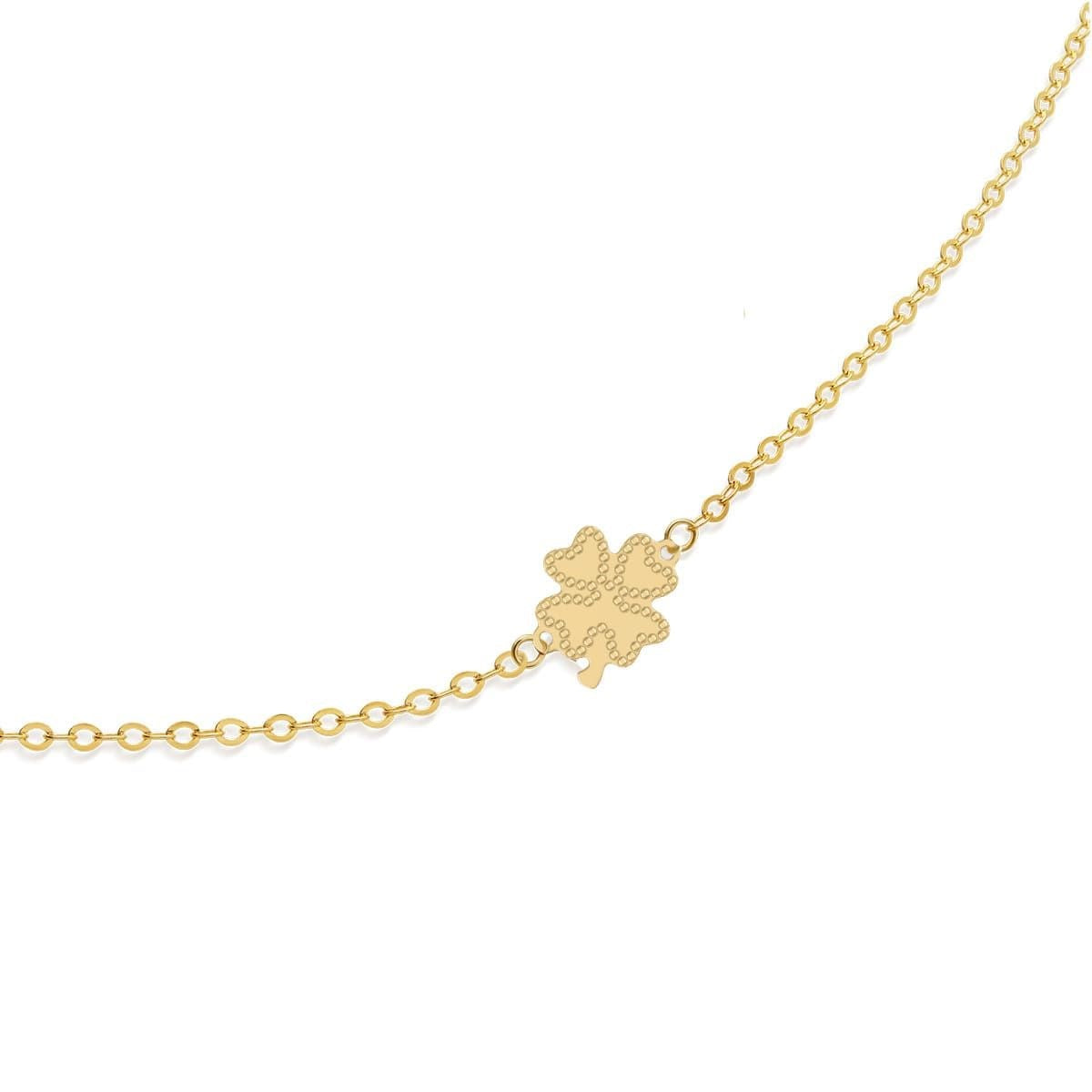 Bracciale Lebebé Prime Gioie Scintille Oro Giallo 9 Kt Quadrifoglio