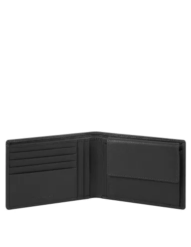 Portafogli Piquadro Portafoglio Uomo Portamonete Porta Carte Pelle Nero
