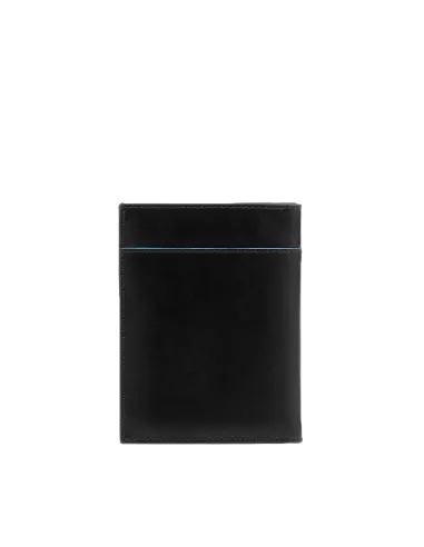 Portafogli Piquadro Portafoglio Uomo Verticale Con Porta Carte In Pelle Nero