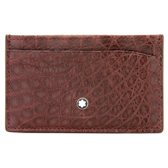 Portacarte Di Credito Montblanc Meisterstuck Atelier Pelle Marrone