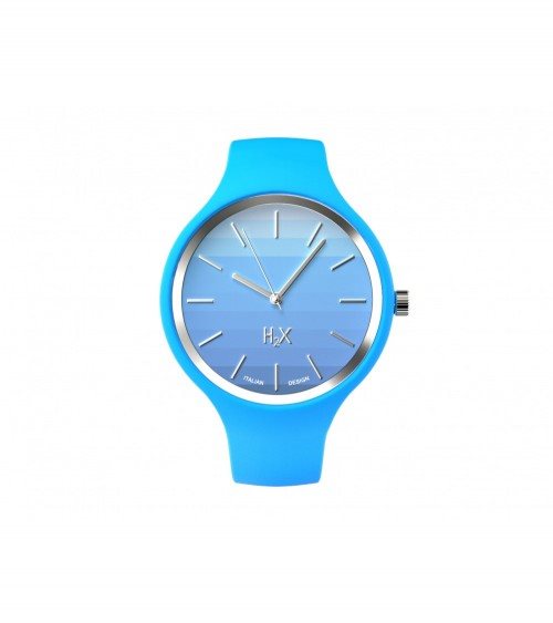 Orologio H2X One Lady Silicone Azzurro