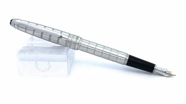 Penne Stilografiche Montblanc Meisterstuck Solitaire Platinum Plated Facet Penna Stilo